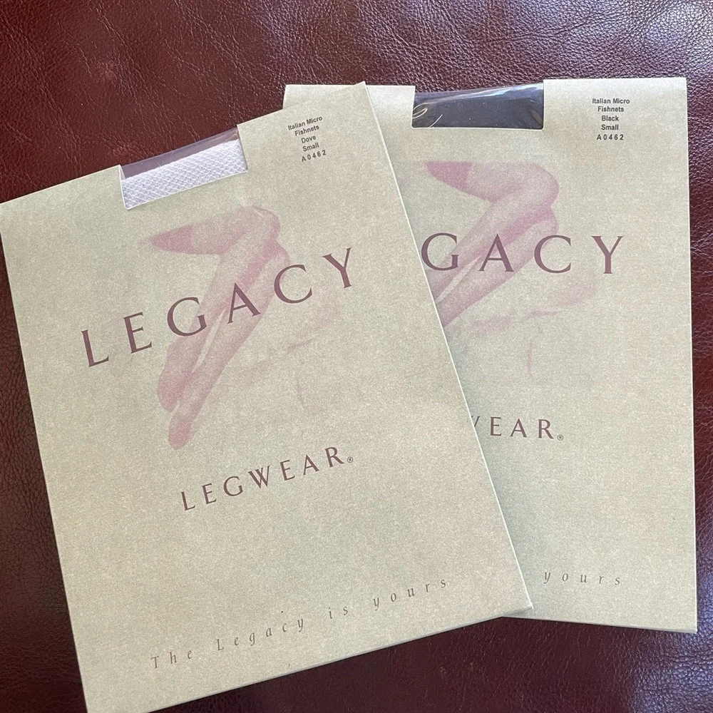 Women's Legacy Legwear Tights Fishnet Nylons Hosiery Pantyhose Lot of 2 NWT